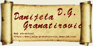 Danijela Granatirović vizit kartica